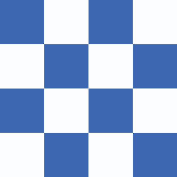 Checkerboard Large - Cobalt Blue and White