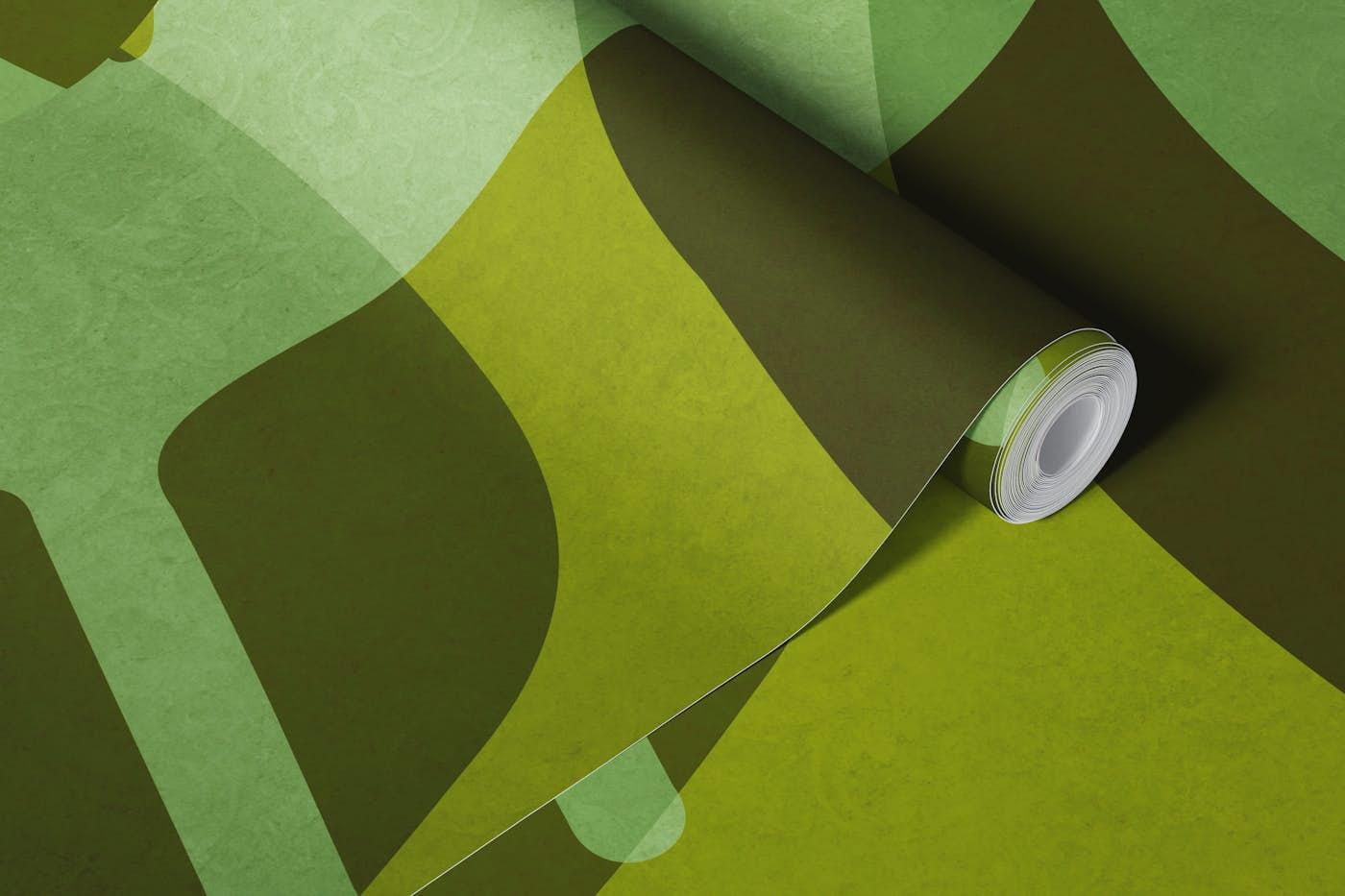 Stylized Palm Rhapsody Lush Green wallpaper roll