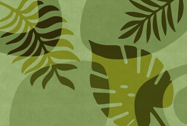 Stylized Palm Rhapsody Lush Green