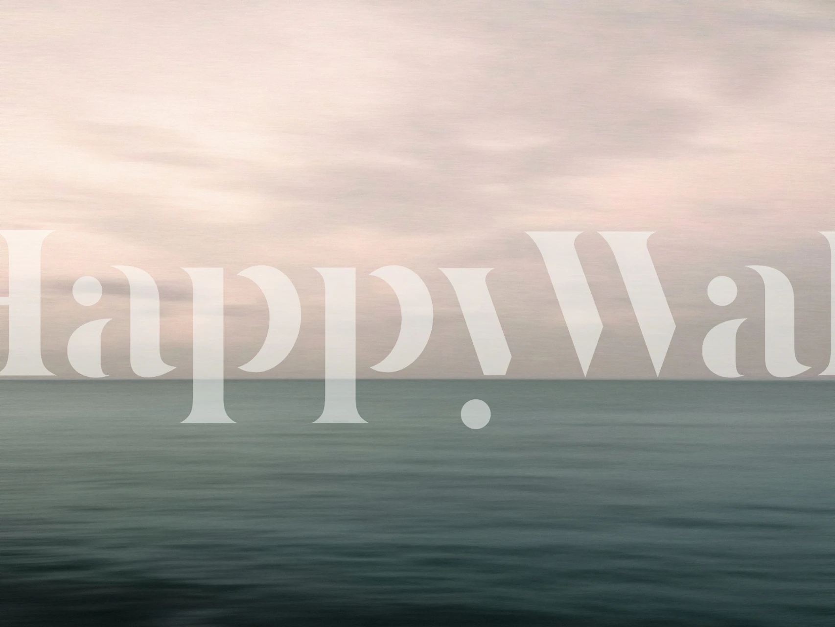 Sea & Sky Scape wallpaper displayed in a room