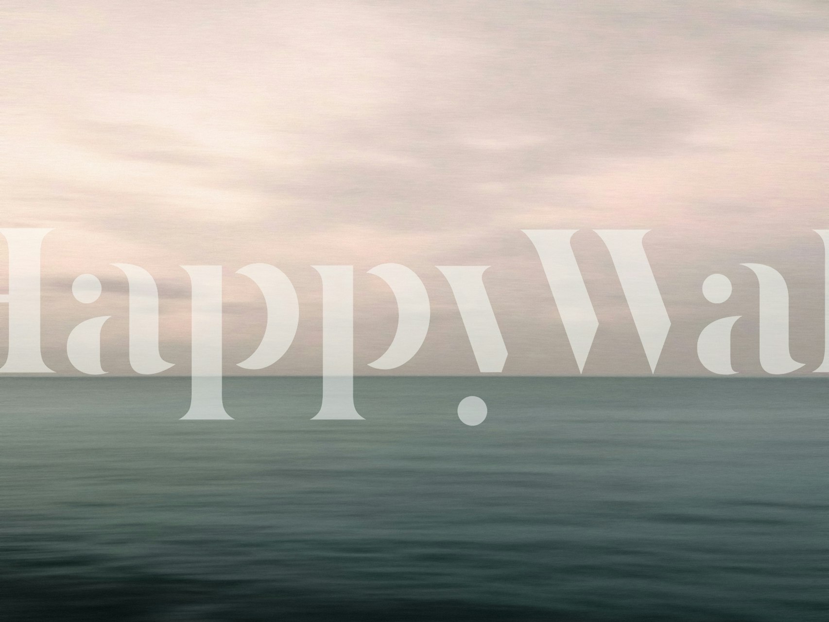 Sea & Sky Scape wallpaper displayed in a room