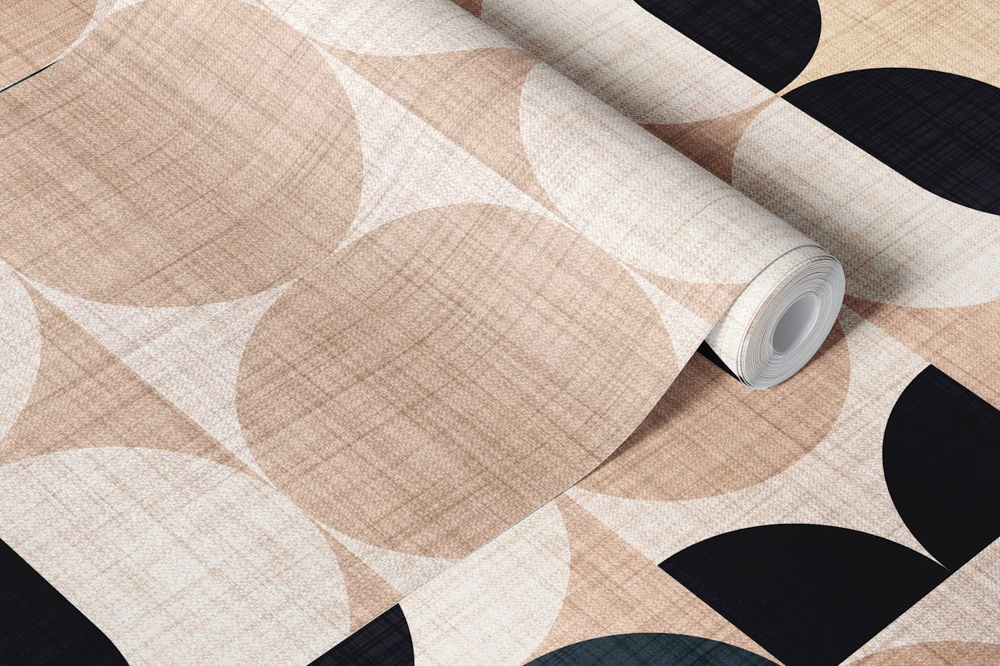 Mid-Century Modern Fabric Pattern wallpaper roll