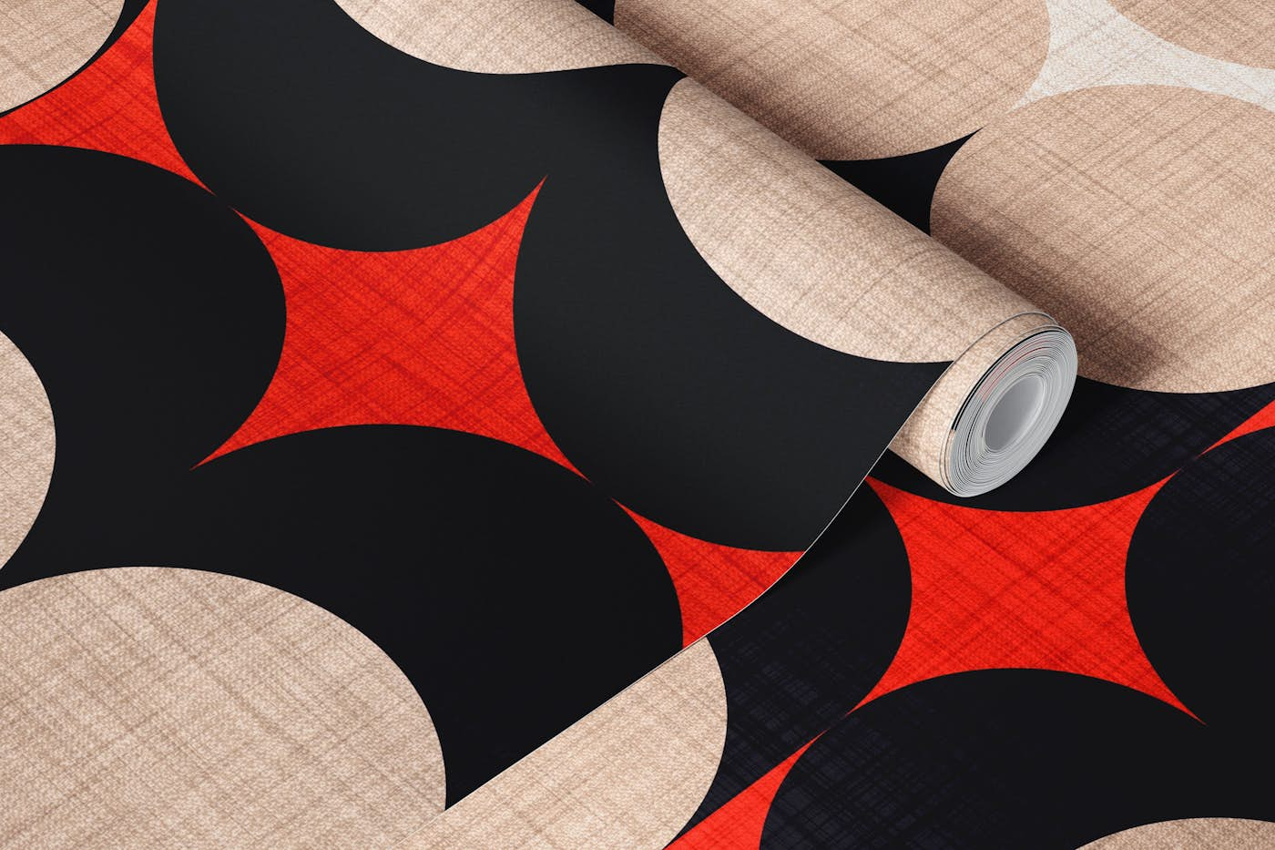 Bauhaus Fabric Pattern wallpaper roll