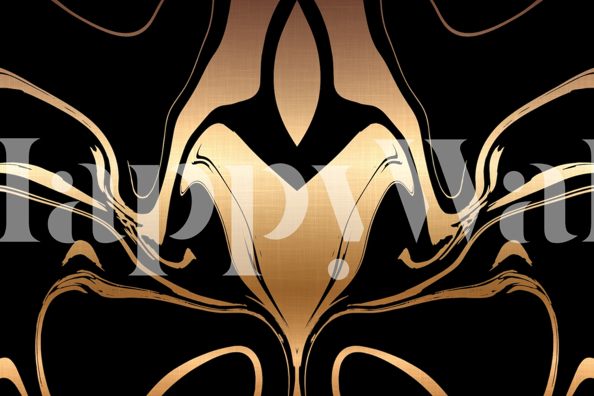 Black Gold Art Deco wallpaper in a stylish room