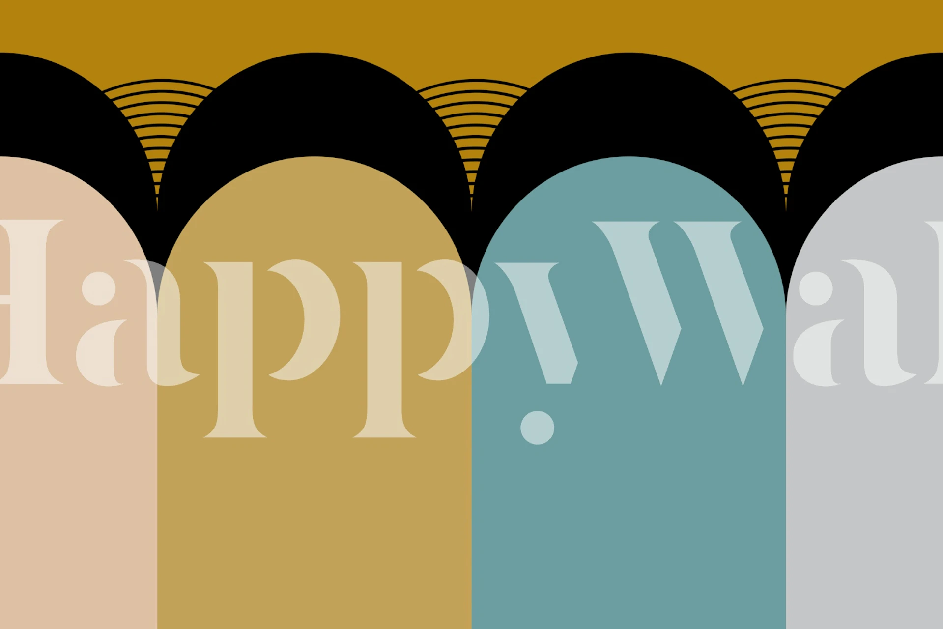 Papel pintado Art Deco Minimal en una habitación elegante