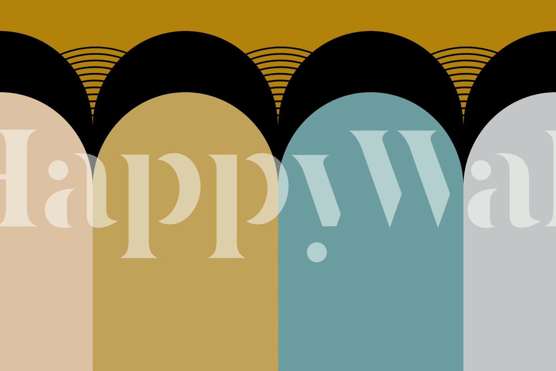 Art Deco Minimal behang in een stijlvolle kamer