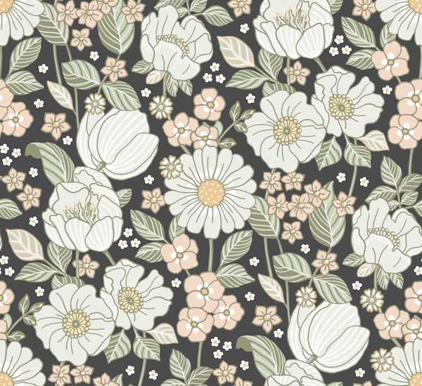 Garden Bloom Gray - Medium