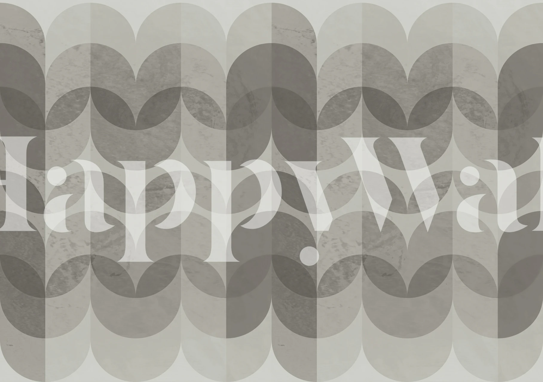 papel tapiz Neutral Arch Circle Line Art en una habitación