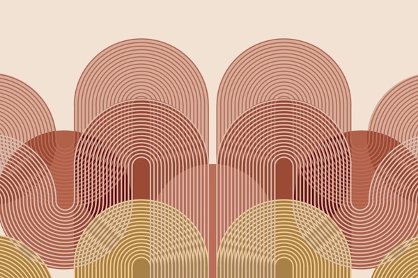 Warm Arch Circle Line Art