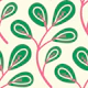 Leaves pattern, hand drawn, green (2868A)