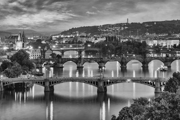 Vltava bridges in Prague