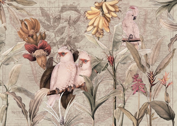 Exotic Vintage Bird Jungle