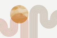 Orange Curvy Lines papel de parede