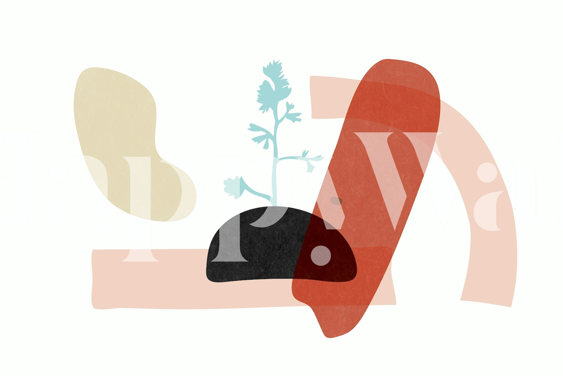 Japanese Cutout Zen Garden wallpaper in room