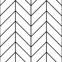Chevron Pattern - Black on White behang