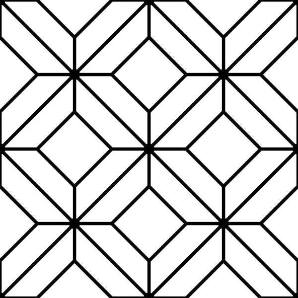 Victor - Art Deco Diamond - Black White