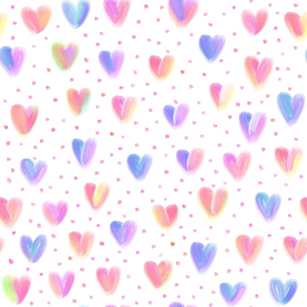 Cute rainbow hearts