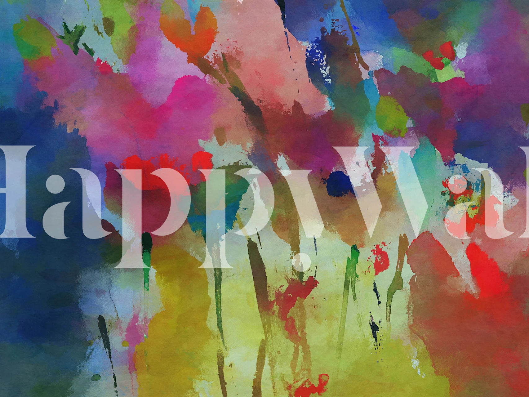 Colorful watercolor floral design featuring vibrant flowers and gradients wallpaper