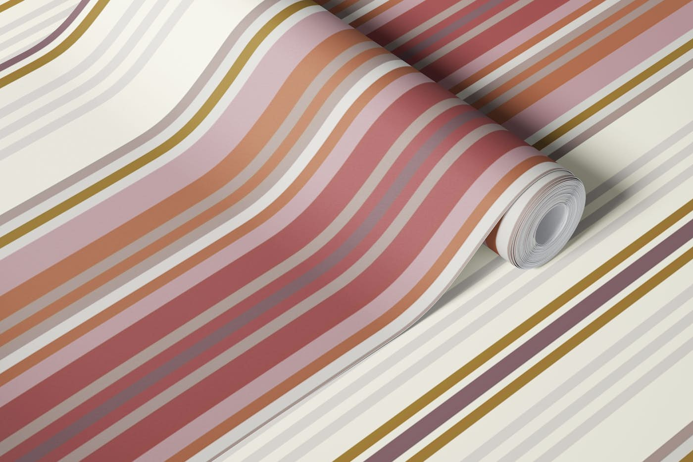 70s striped wallpaper - Burgundy wallpaper roll