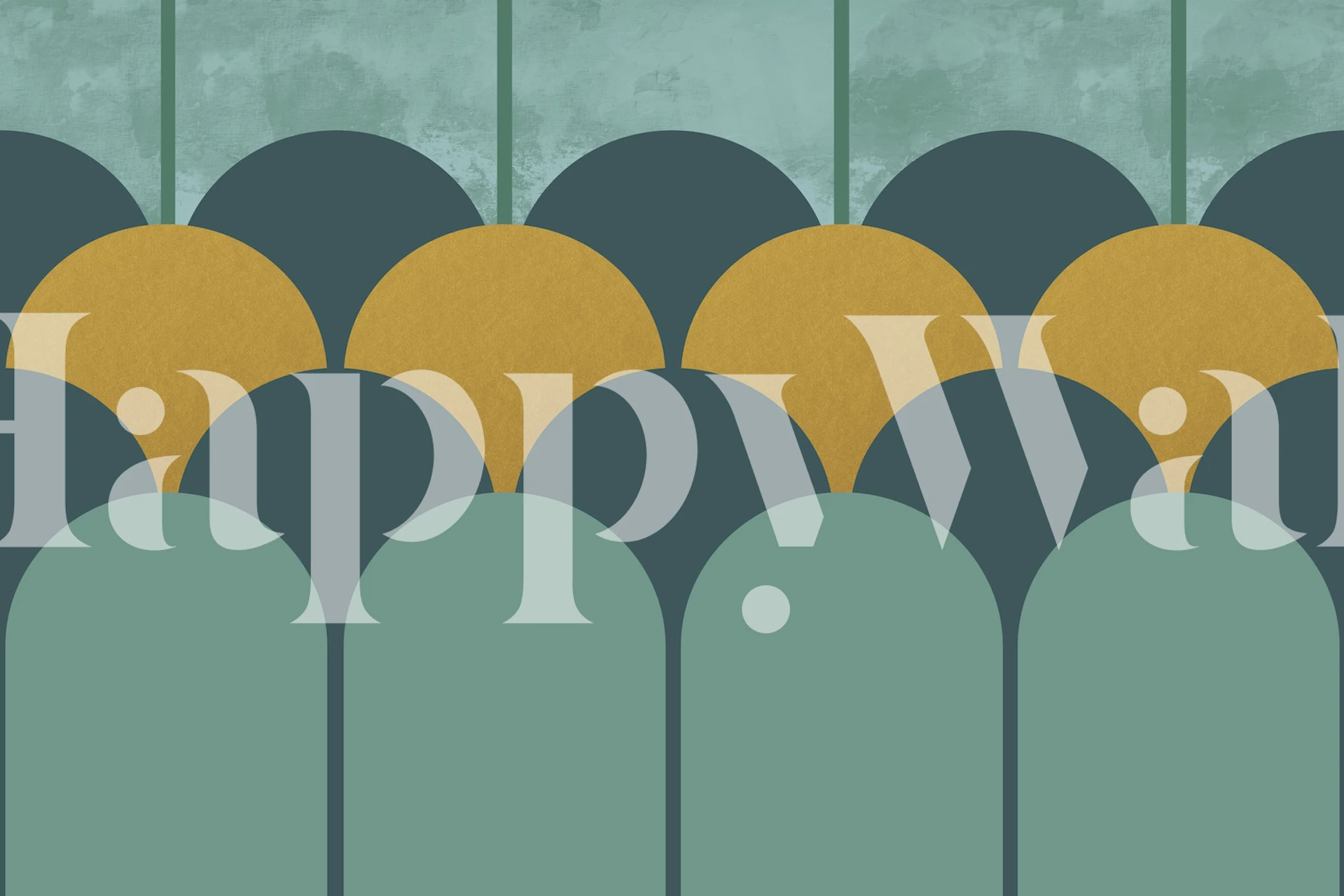 Geometric Art Deco Forms wallpaper in a room