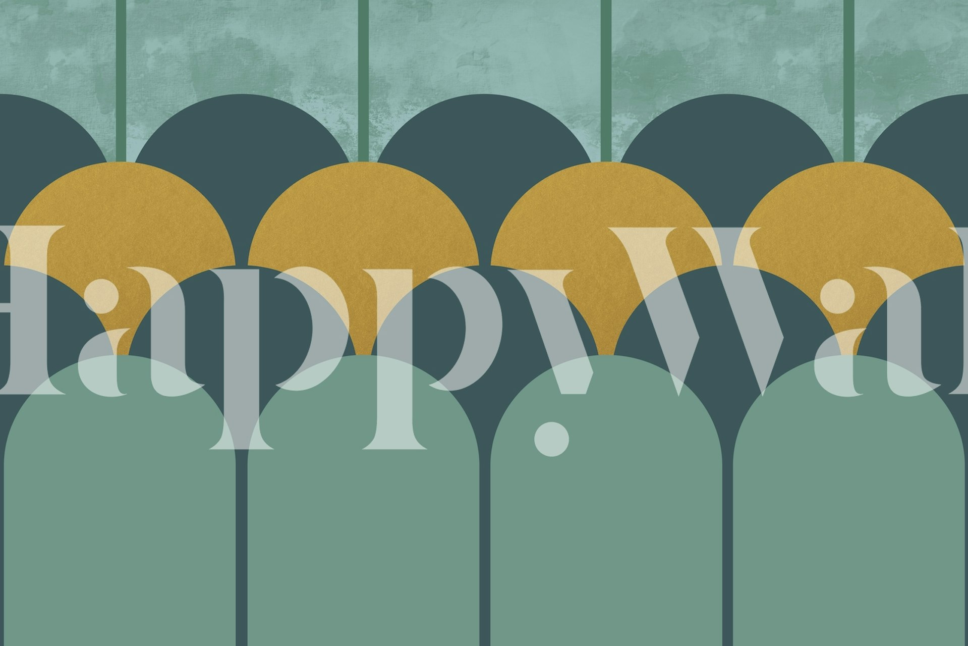 Geometric Art Deco Forms tapet i ett rum