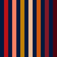 Multicoloured stripes wallpaper on Black tapet