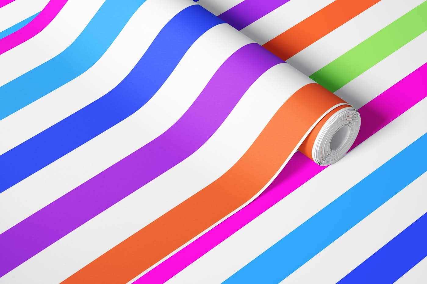 Multicoloured stripes wallpaper 2 wallpaper roll