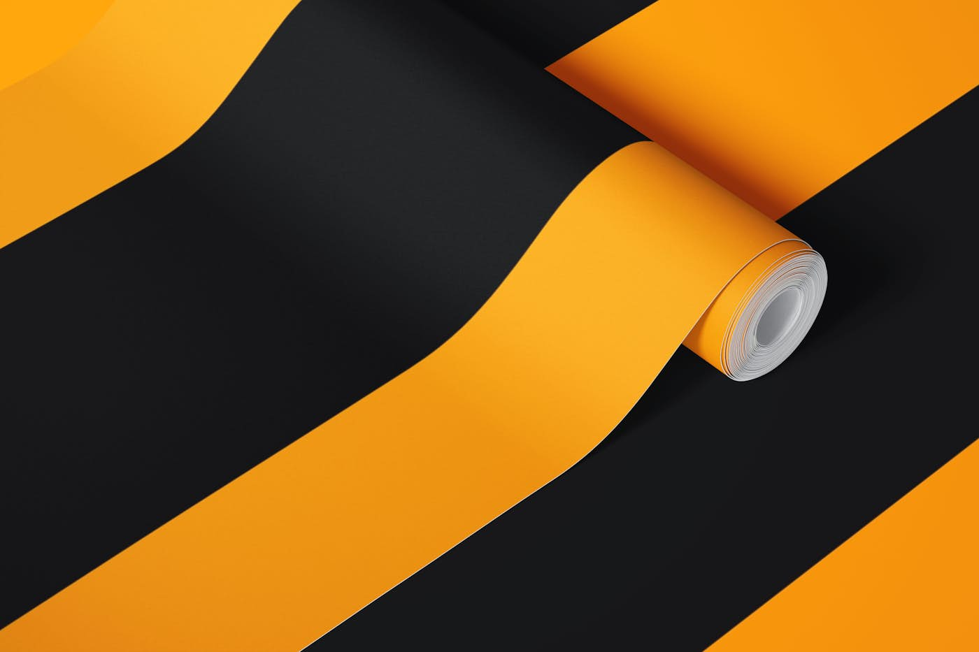 Orange and Black Stripes Wallpaper 1 wallpaper roll