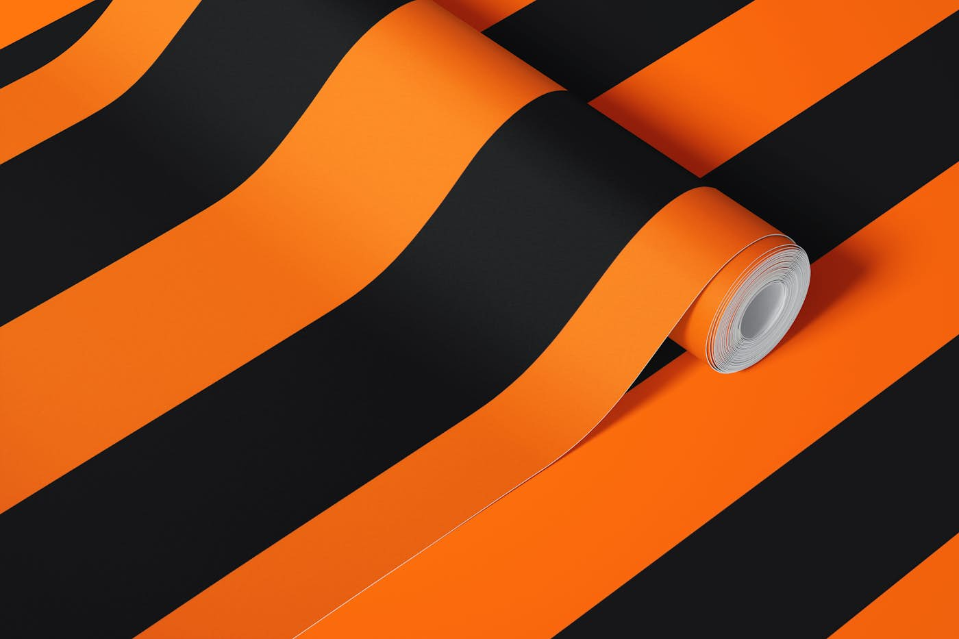 Orange and Black Stripes Wallpaper 2 wallpaper roll