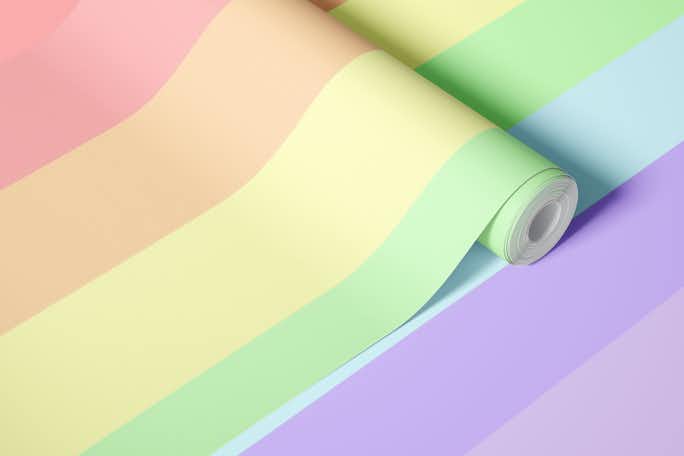 Pastel Rainbow Stripes Wallpaper 2wallpaper roll