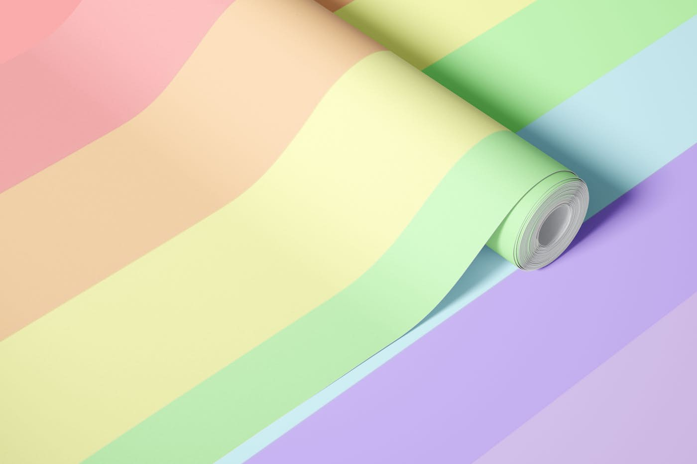 Pastel Rainbow Stripes Wallpaper 2 wallpaper roll