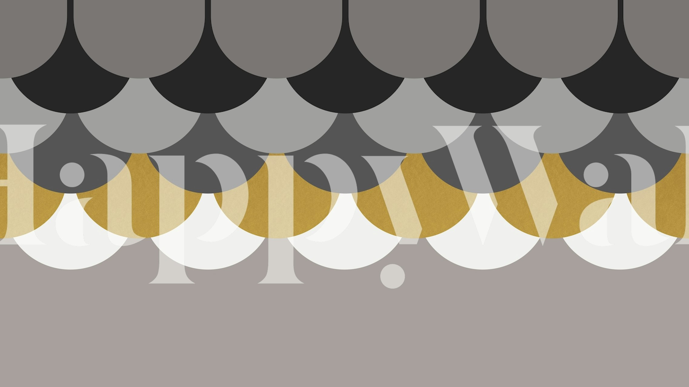 Μοτίβο ταπετσαρίας Organic Art Deco σε δωμάτιο