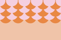 Orange Pink Art Deco tapete
