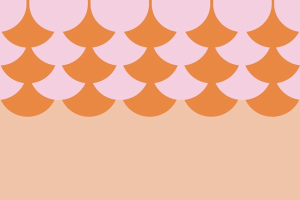 Orange Pink Art Deco