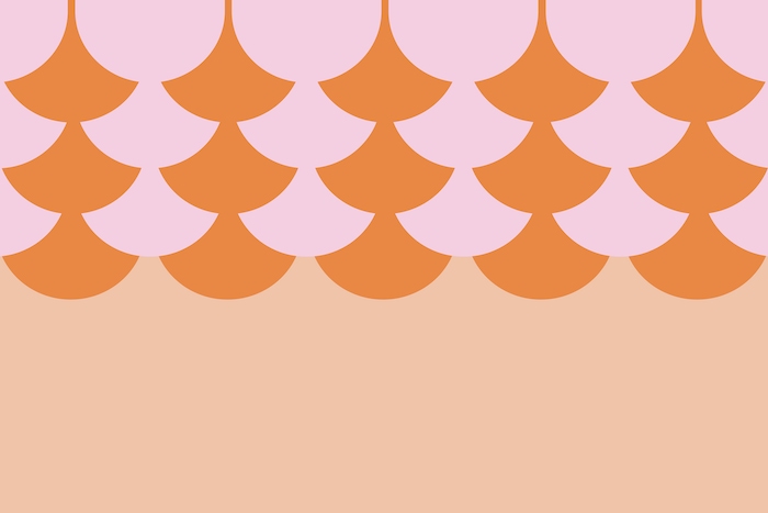 Orange Pink Art Deco Wallpaper | happywall.com