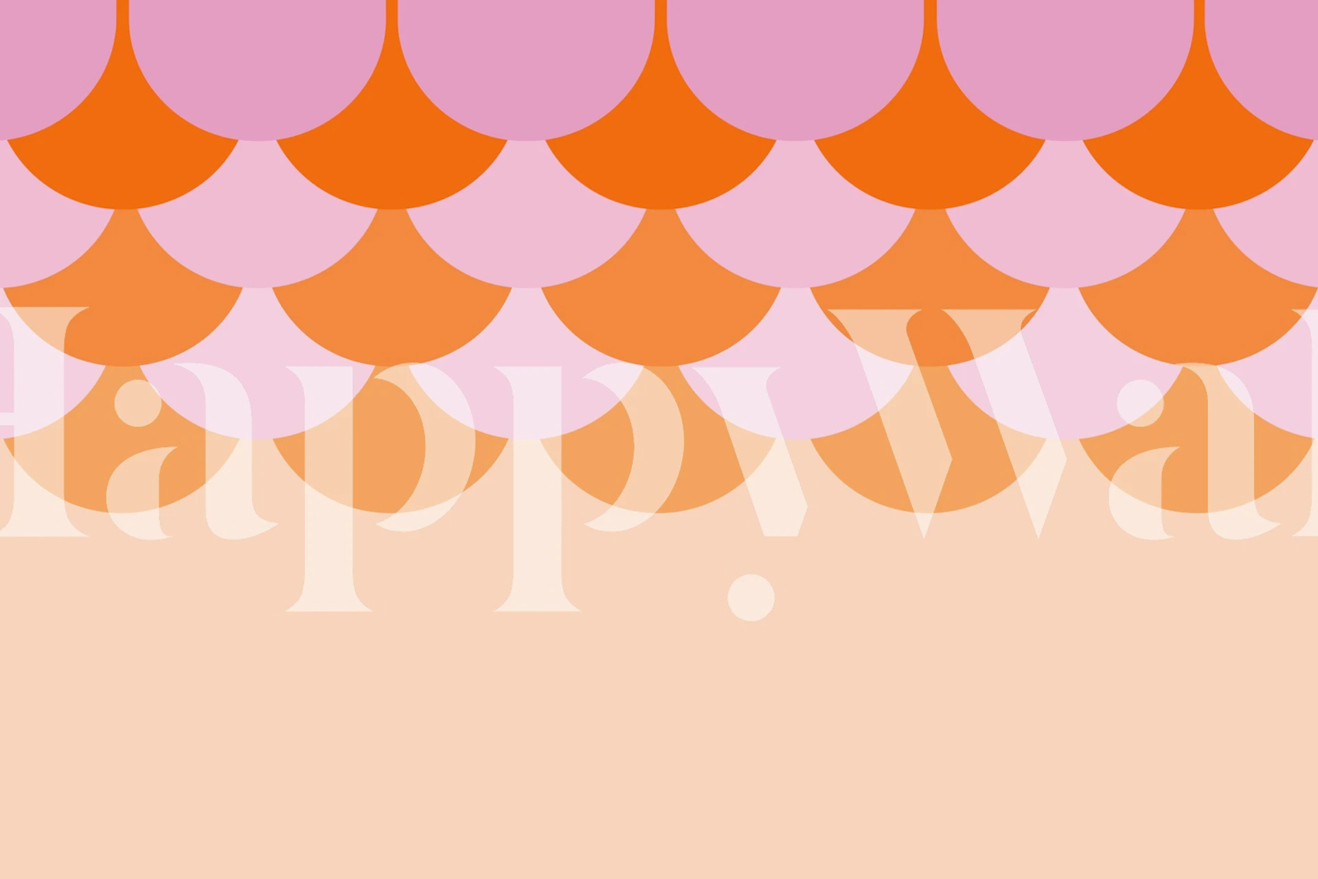 Pink Orange Art Deco wallpaper design sample