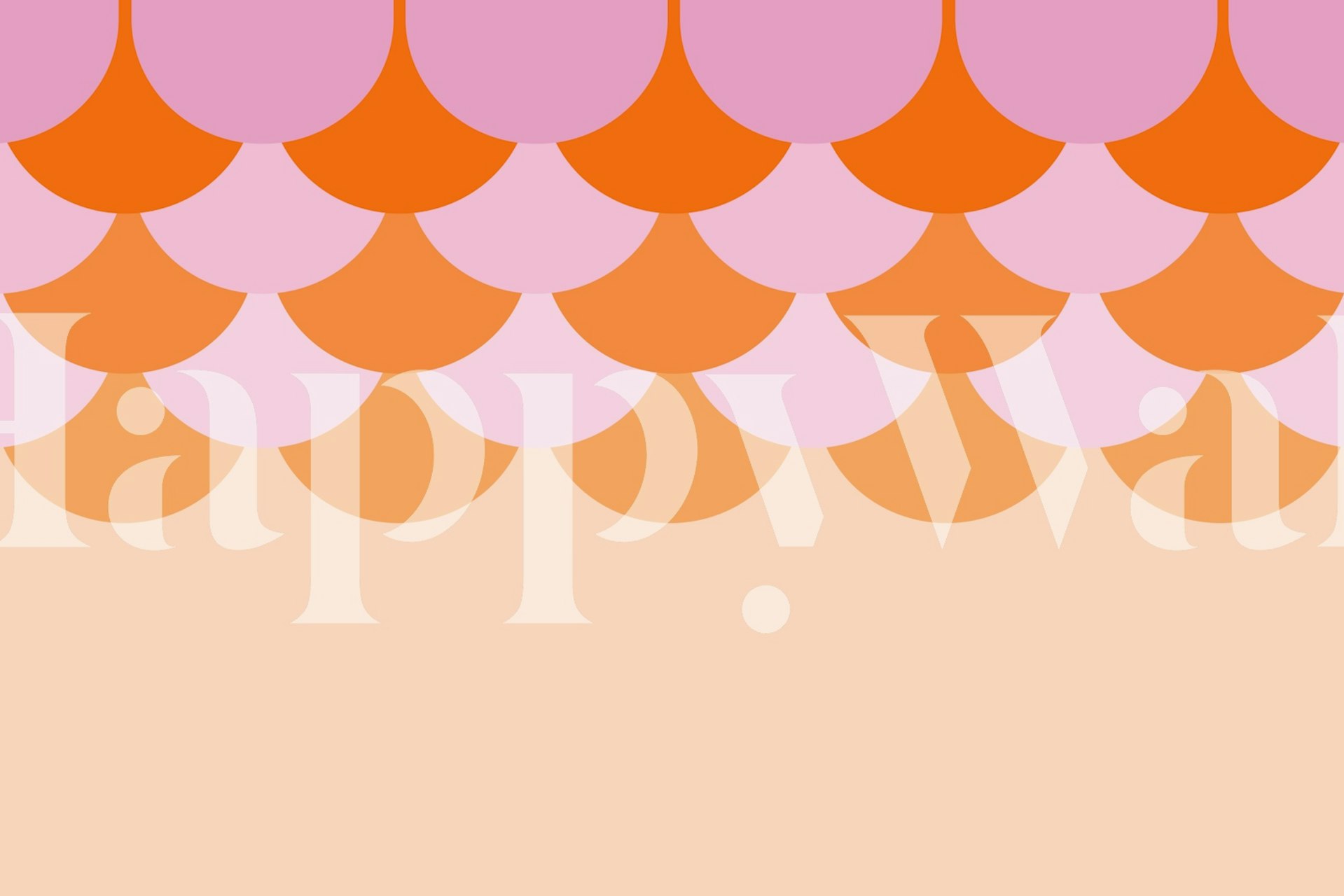 Muestra de diseño de papel tapiz Pink Orange Art Deco