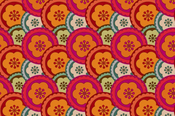 Groovy Mid Century Flower Abstract