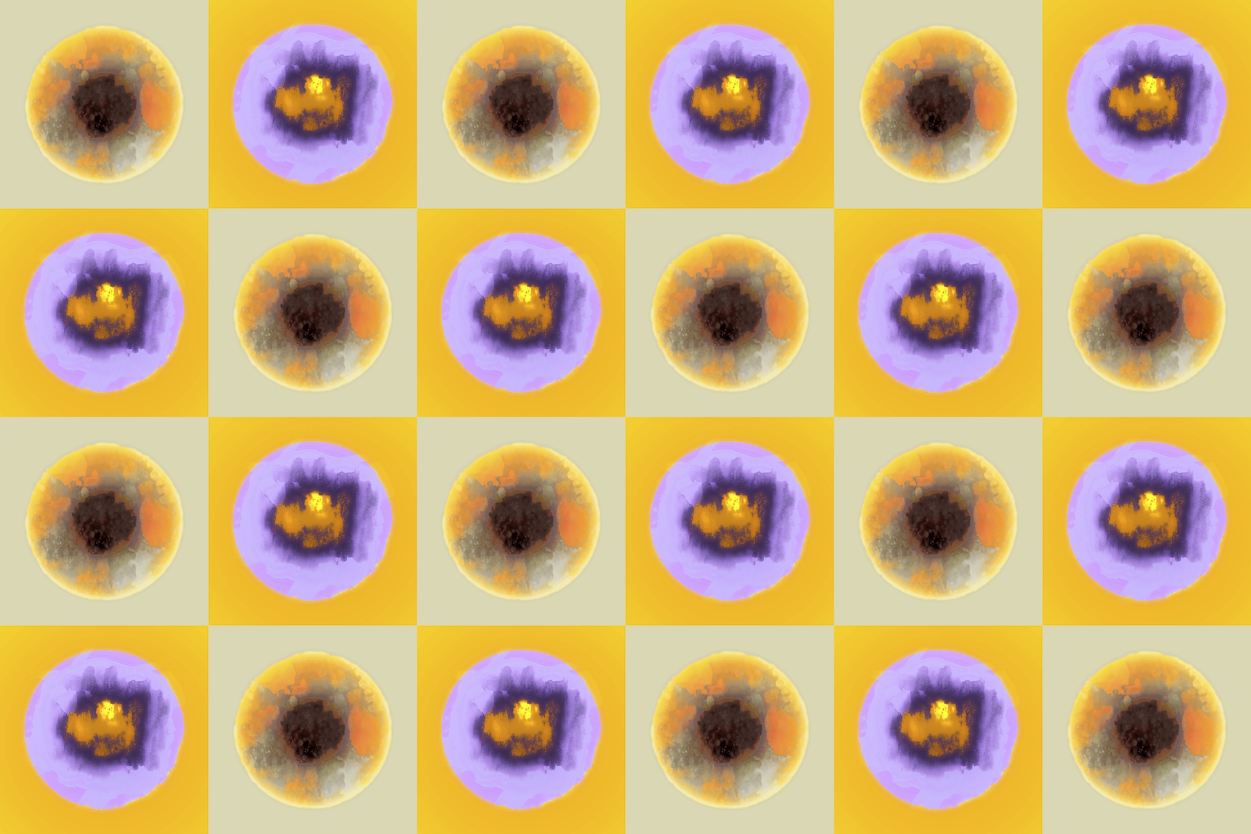 Groovy Pop Art Flower Botanical Yellow wallpaper | Happywall