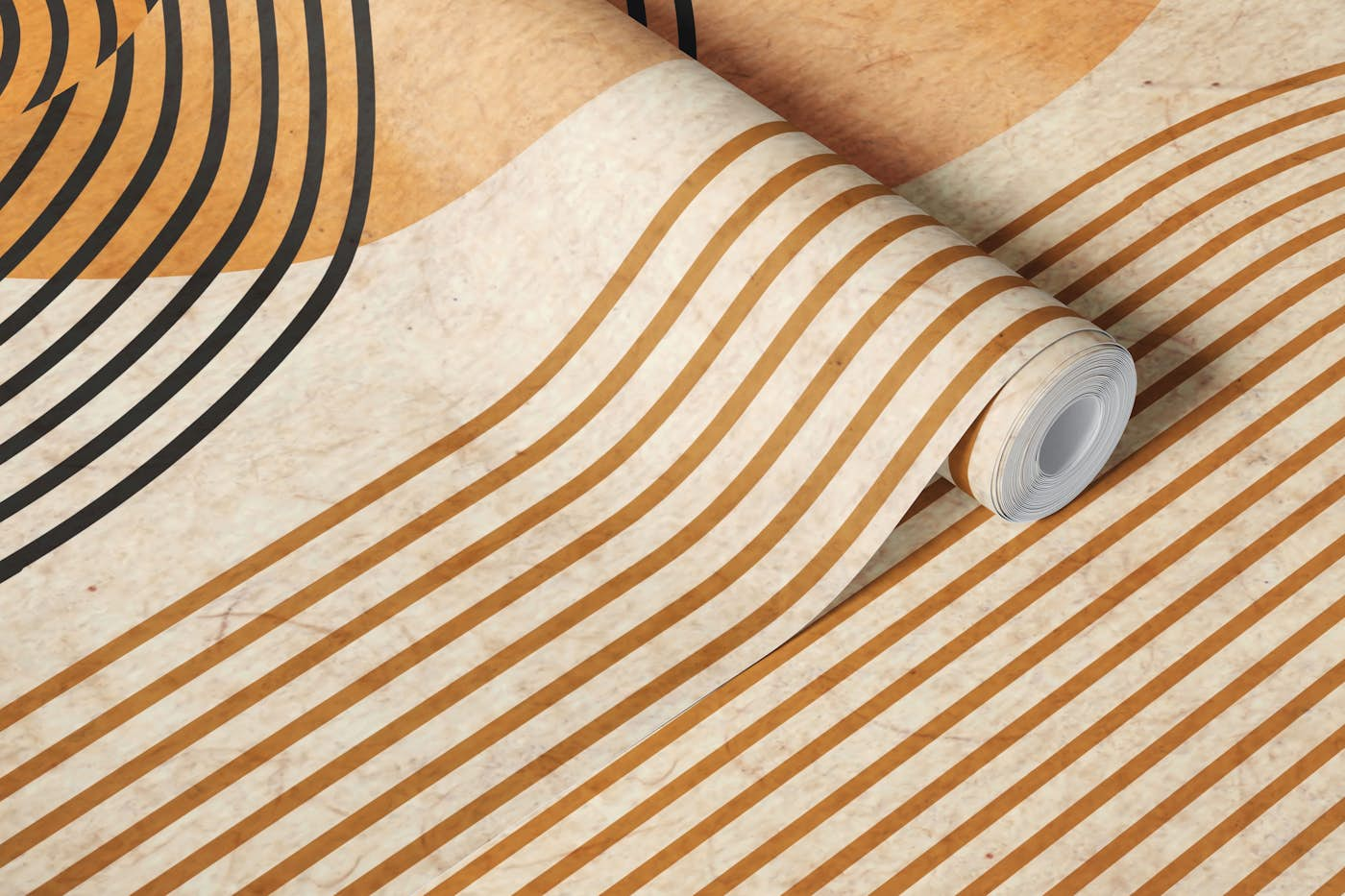 Curvy Lines on Japan Paper wallpaper roll