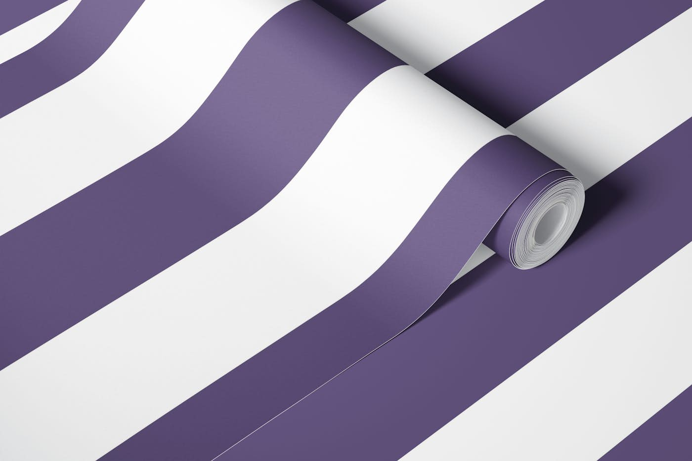 Dark Pastel Purple Stripes wallpaper roll