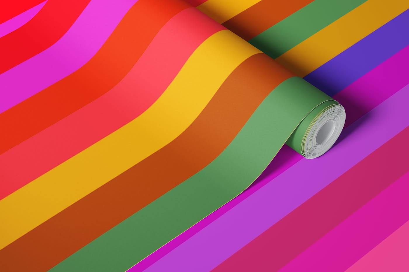 Multicoloured stripes wallpaper wallpaper roll