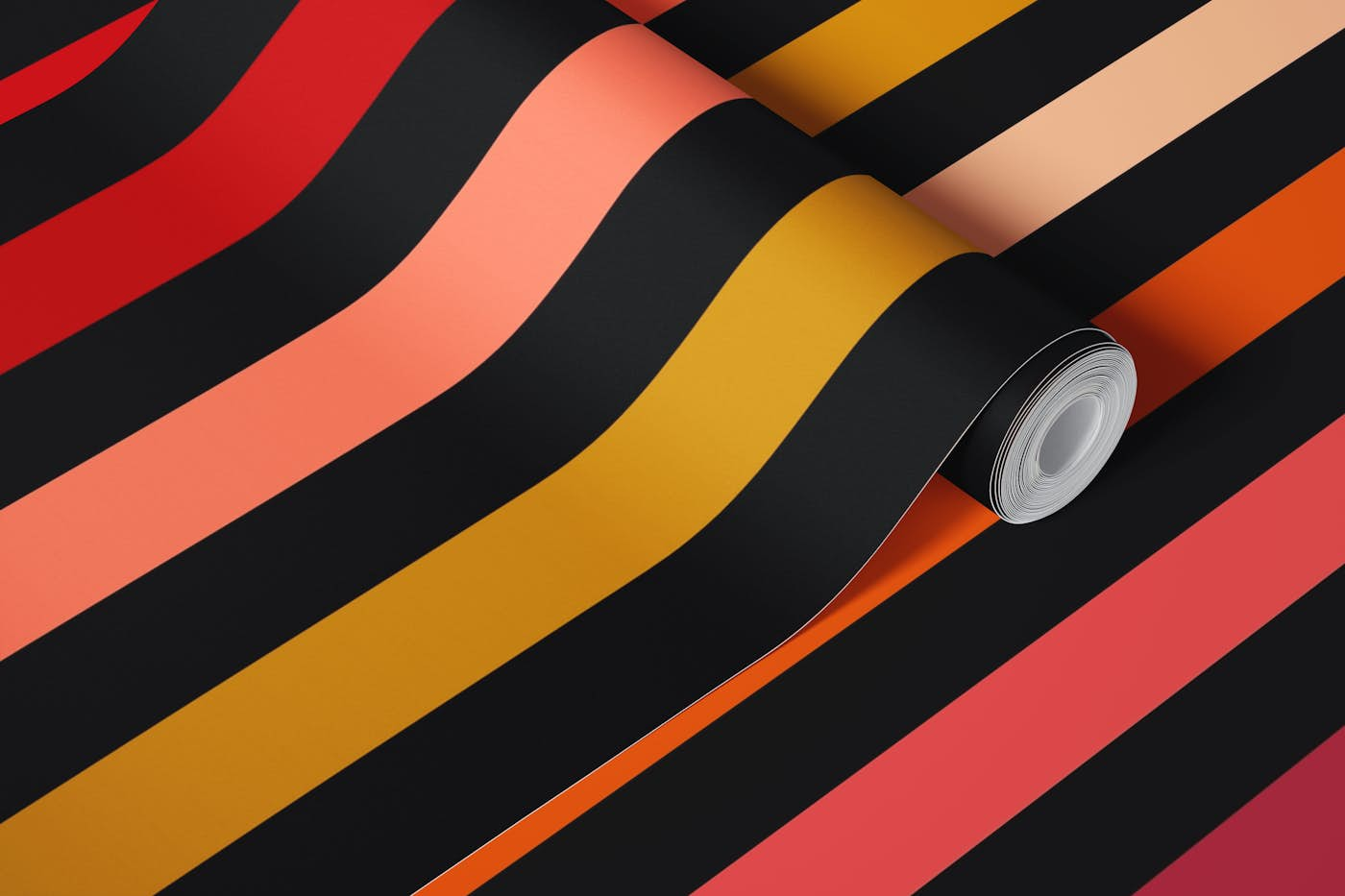 Retro stripes wallpaper wallpaper roll