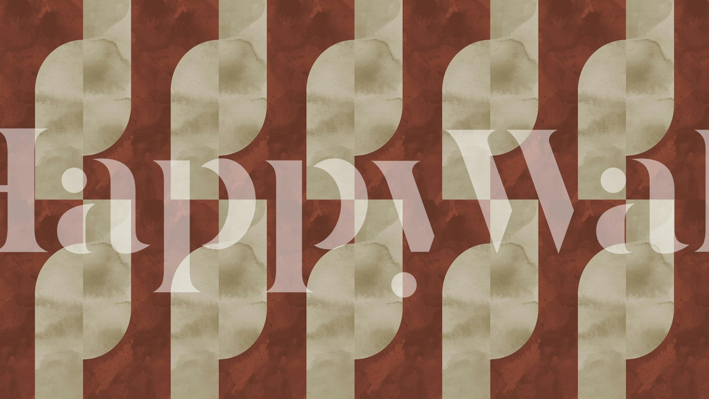 Abstract geometric pattern with brown and beige colors wallpaper