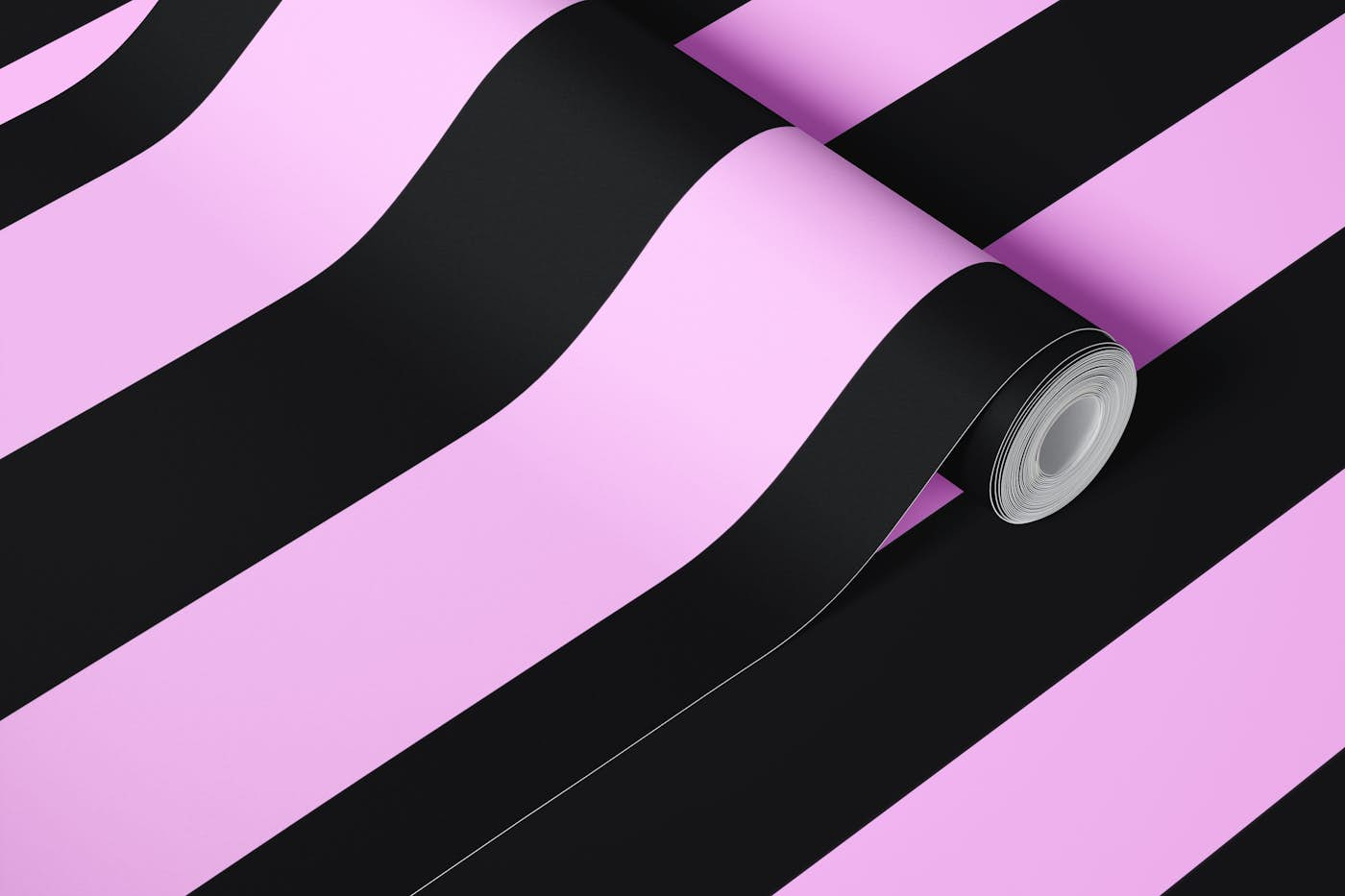 Ppink and black stripes wallpaper3 wallpaper roll