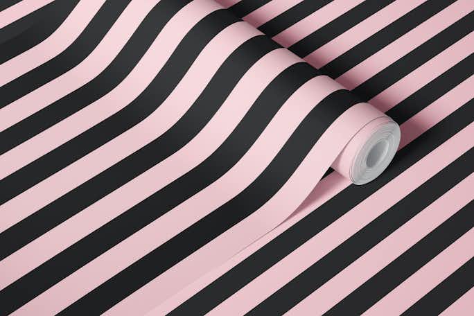 Pink and Black Stripes wallpaper 4wallpaper roll