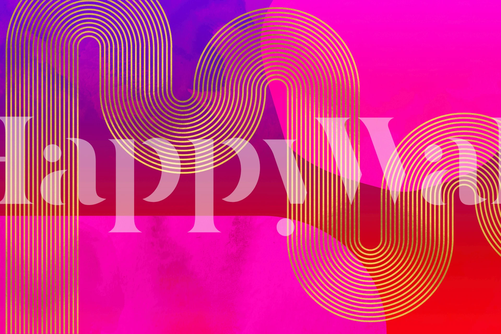 Fototapete „Neon Happiness Rainbow Lines“ mit bunten Streifen auf einem Hintergrund mit Farbverlauf