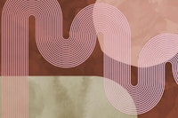 Mid Century Modern Curvy Lines ταπετσαρία