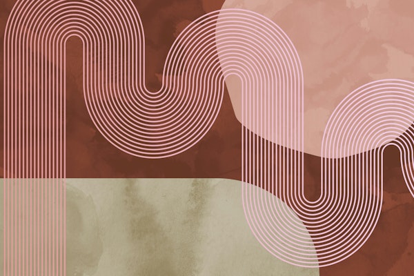 Mid Century Modern Curvy Lines