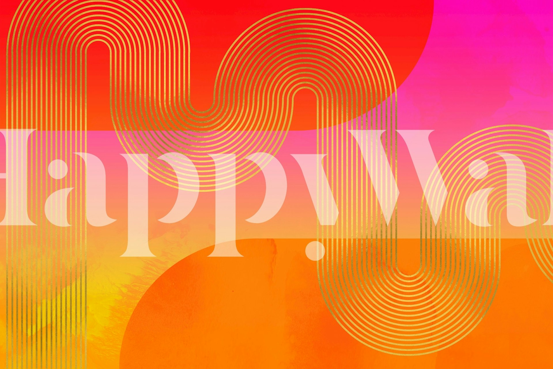 Funky Sunset Rainbow Lines tapeta v pokoji